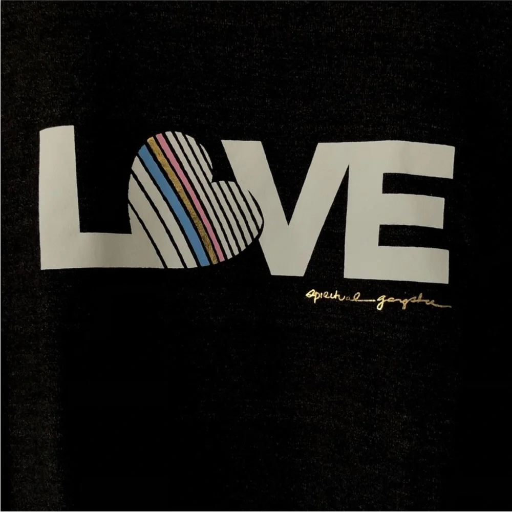 Spiritual Gangster LOVE Pullover Gray Sweater - Picture 5 of 5